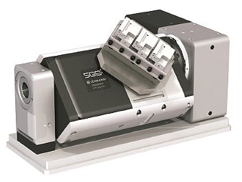 Lehmann 5 axis trunnion table and work holding devices